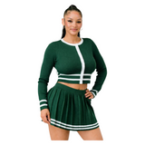 Fun experience knit skirt set