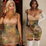 Golden Safari Hibiscus Dress
