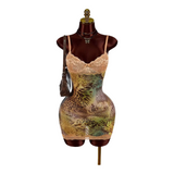 Golden Safari Hibiscus Dress