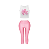 Glossy capri pants 2