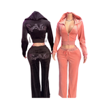 Spoiled Bling Velour Set
