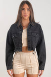 Unity denim crop jacket