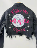 Follow the disco ball denim crop jacket