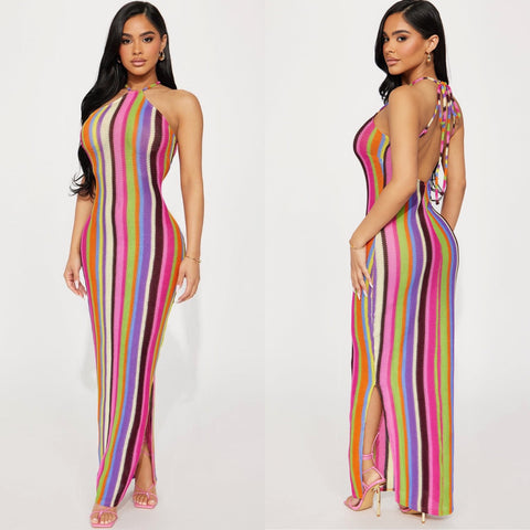 Colorful day maxi dress