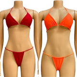 Solid color bikini swimsuit