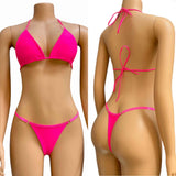 Solid color bikini swimsuit
