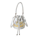 Glossy bucket bag