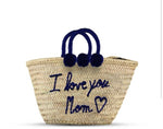 I love you Mom straw bag