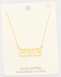 Gold Birth Year Necklace
