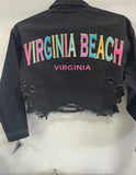 Virginia Beach Denim Crop Jacket