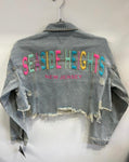 Seaside Heights New Jersey Denim Crop Jacket