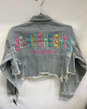 Seaside Heights New Jersey Denim Crop Jacket