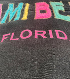 Miami Beach Florida Denim Crop Jacket