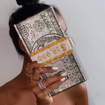 Crystal Money Clutch Bag