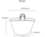 Small evil eye straw bag