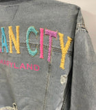 Ocean City Maryland Denim Crop Jacket