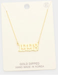 Gold Birth Year Necklace