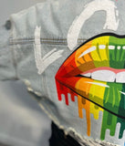 Love Rainbow Denim Jacket
