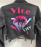 Miami Vice Denim Crop Jacket