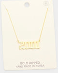 Gold Birth Year Necklace