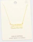 Gold Birth Year Necklace