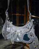 Preety Crystal Heart Bag
