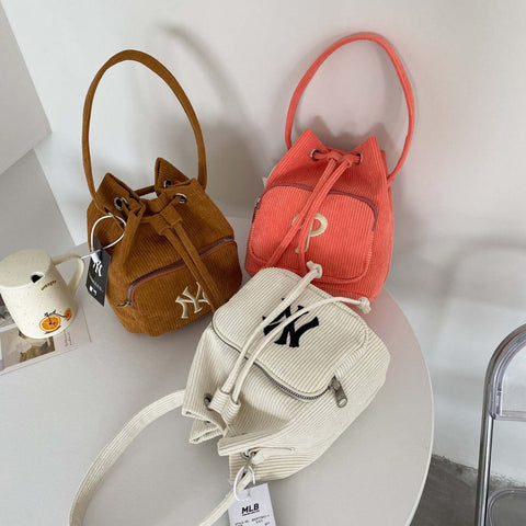 Corduroy Bucket Bags -Small