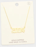 Gold Birth Year Necklace