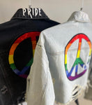 Peace Pride Denim Crop Jacket