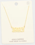 Gold Birth Year Necklace