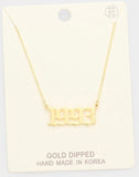 Gold Birth Year Necklace