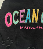Ocean City Maryland Denim Crop Jacket