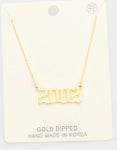 Gold Birth Year Necklace
